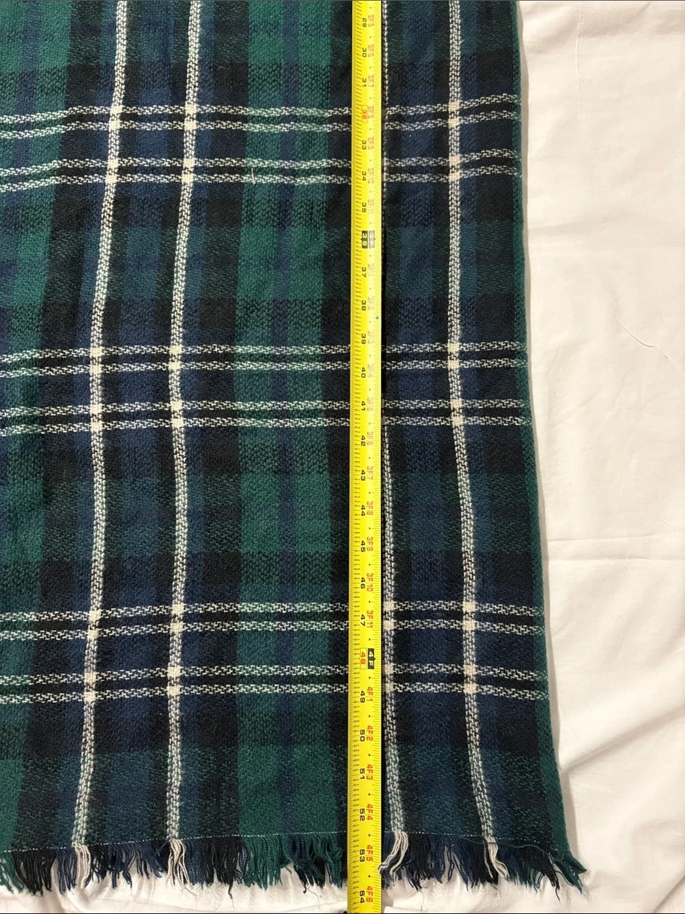 Cozy Oversized Square Plaid Blanket Scarf - Green & Navy